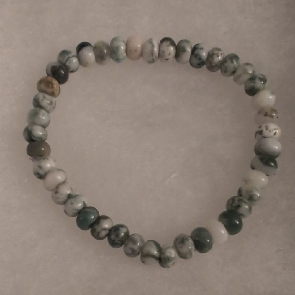 Tree Agate Stretch Bracelet